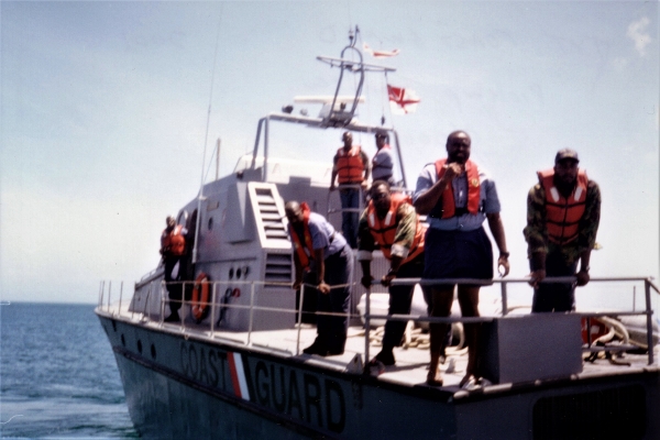 2001 The Trinidad Tobago Coast Guard approach Tundra to
        take in Tow