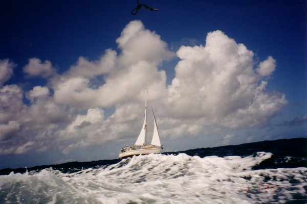 2002 East Carib A view of Sage sailing along with Tundra