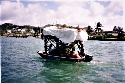 2002 St Lucia vegetable delivery via boat