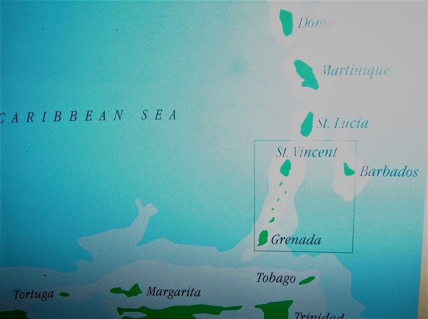 A Chart Of the Windward Islands in the Caribbean
