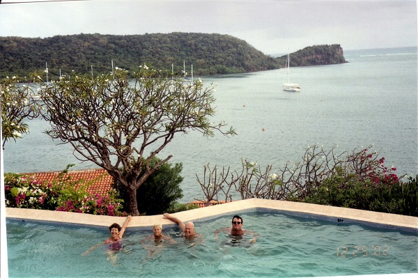 2002 Grenada Christmas in the pool with Tom & Yvonne