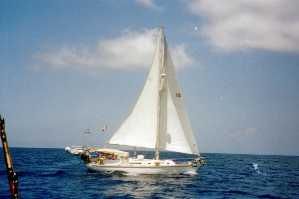 2001 Tundrs Sails down wind in the Eastern Caribean