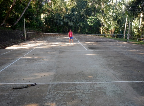 The Tennis Court at Catamaran which was at one time a
        Helicopter Pad