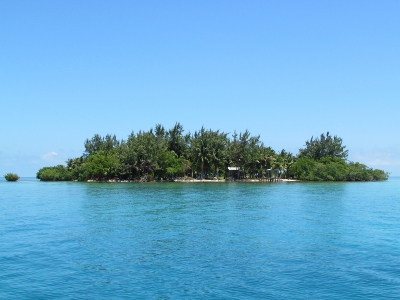A view from our
              anchorage of Buttonwood Cay