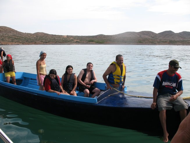 Locals come to
        welcome us to Cabo de la Vero
