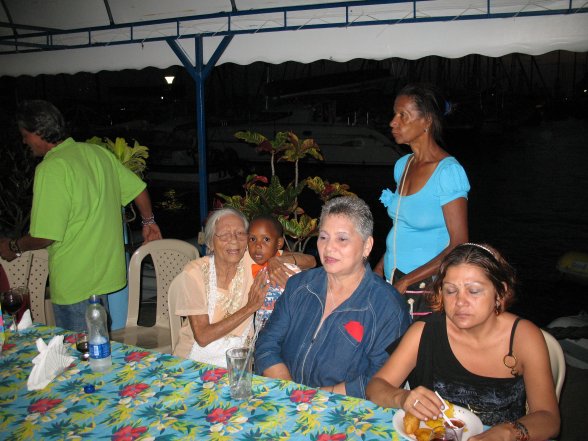 Candelaria with her
        mother Zoilas 86th birthday