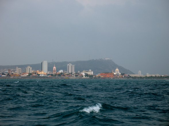 Approaching
        Cartagena Entrance