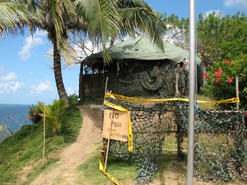 At the top of the
        hill is one of the Guard Stations