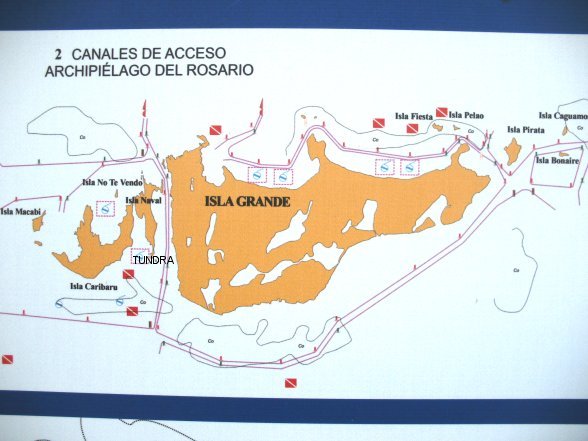 Chartlet of the
        Rosarios showingTundras location there