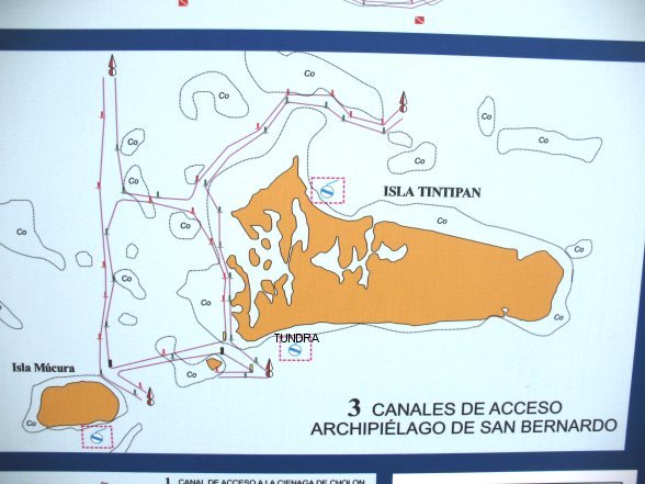 Chartlet of San
        Berdardos showing Tundras Location