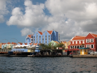 The ferry dock in
        Willemsted Curacao on the Punda side