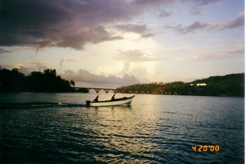 Samana Harbour on the east side of the
          Dominican Republic