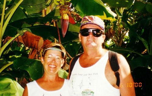 We pose on our River Tour on the Island
of Dominica in the Eastern Caribbean