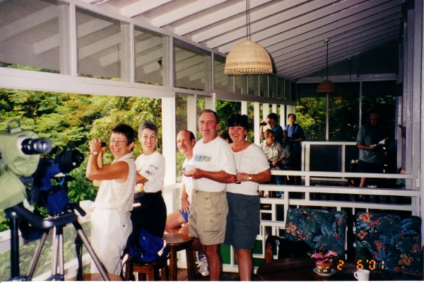 On the balcony at
Asahia Wright Bird Sanctuary Trinidad