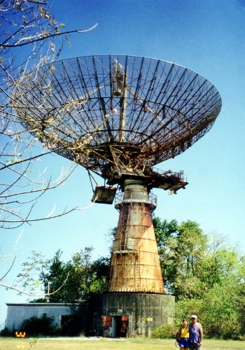 A left over Russian Spudnik tracking
station still remains at the top