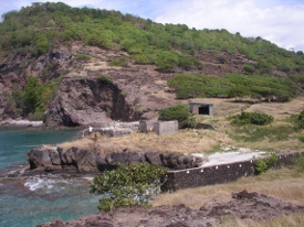 Exploring the whaling island Petit Nevis located near
            Bequia