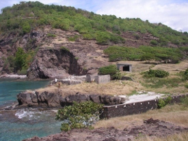 Exploring the whaling island Petit Nevis located near
Bequia
