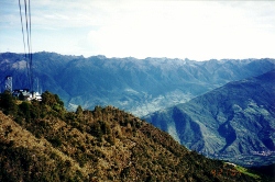 View of the Andes as we
        saw from our Teleferico Ride