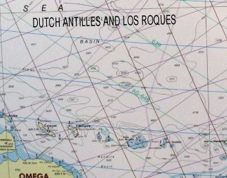 A chart showing the
        Dutch Antilles Los Avis and Los Roques