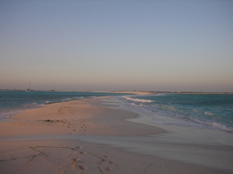 A
        giant sand spit extends out from Cayo Herradura on Isla Tortuga
        Venezuela