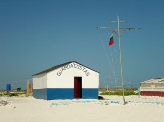 The
          Venezuelan Coast Guard Station on Playa Caldera on Tortuga