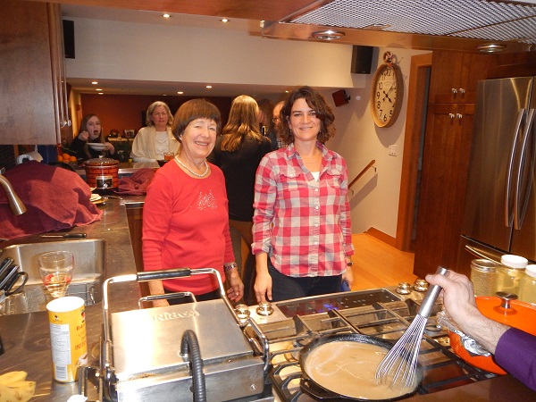 2017 Boxing Day Dinner being prepared with Kathy &
        Courtney at workay