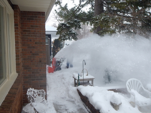 2018 Feb 8 Brian uses his new Snow Blower
