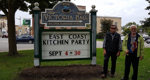 2018 Petrolia Brian & John with Theater Sign