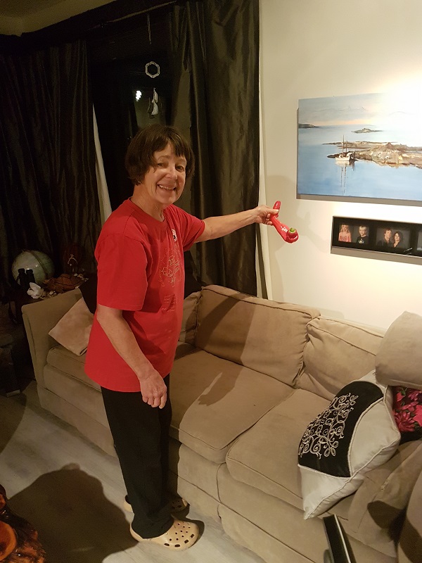 2021 BCT Kathy shows her Shepherds pepper that decided to
        grow indoors Jan 29th