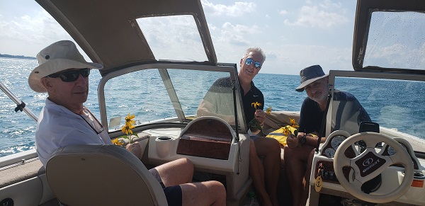 2022 Spreading Nancy Woods Ashes in Lake Huron