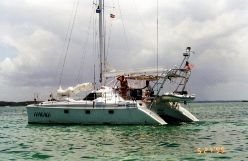 Pangea with Gene and Marcia abourd was
          the boat we raced the Regatta on
