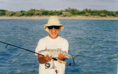 Kathy lands a
          nice one off Ragged Island