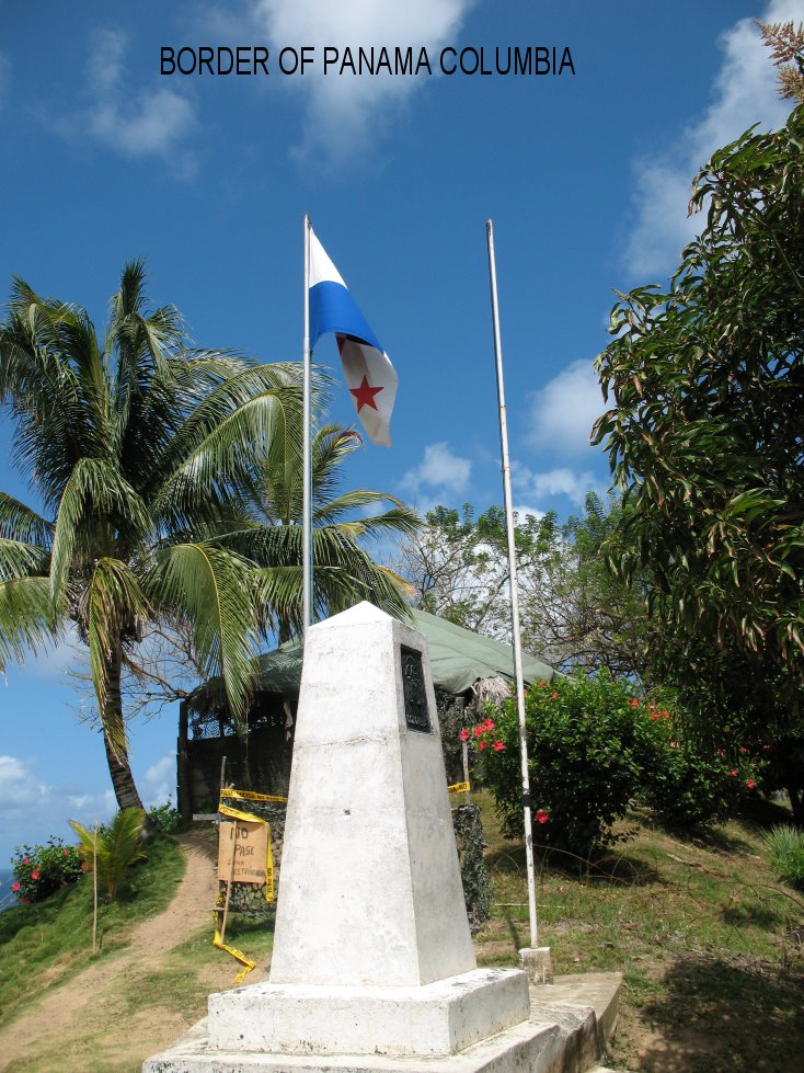 The Marker on
        the Border with Panama on the left