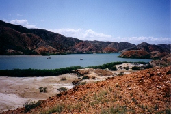 View from one of
        our hikes around Laguna Grande