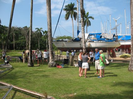 A going away get
        together for Bruce and family that was held by the boat yard