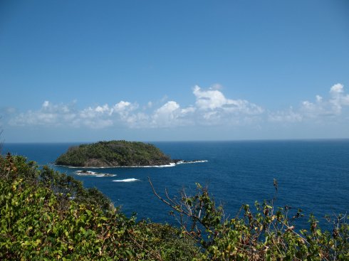 View from lighthouse hike on Isla Grande