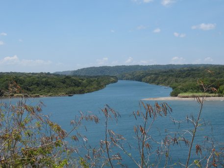 View from the Fort looking up the Chagres River