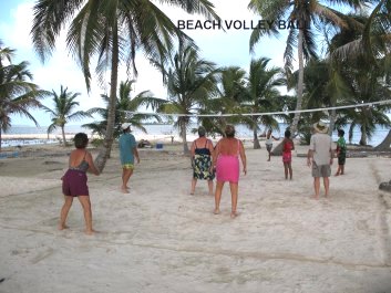 Volley Ball being played with Albiertos family on
        Elephant Island