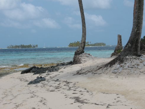 A distant view of the East Limones anchorage
