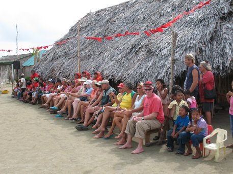 Cruisers were
        comfortably seated to watch the show