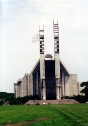 Large Church
        located in the open plains that was once visited by the Pope
