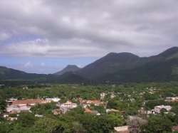 View
          from the fort overlooking the valley where the battle of the
          stones was fought