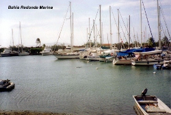 Looking at
          boats moored at Bahia Redonda Marina PLC Venezuela